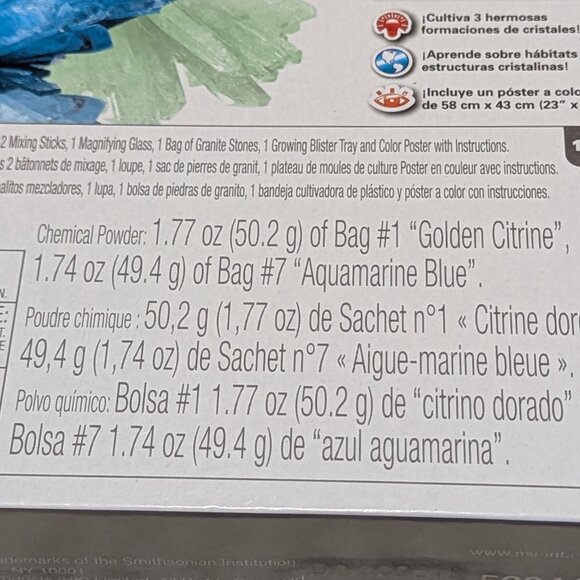 NEW Smithsonian Beautiful Crystal Growing Kit - Sealed - Picture 7 of 8